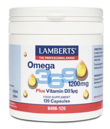 Omegas 3,6,9 1200 mg plus Vitamin D3 5 mg 120 Capsules