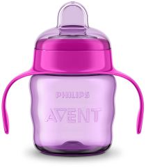 Infantile Glass with Pink Soft Mouthpiece 200 ml