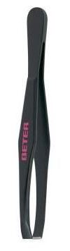 Black Straight Tip Depilatory Tweezers