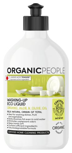 Organic Dishwashing Liquid Aloe and olive oil 500 ml