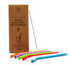 Reusable Silicone Straws with Cleaner 6 units