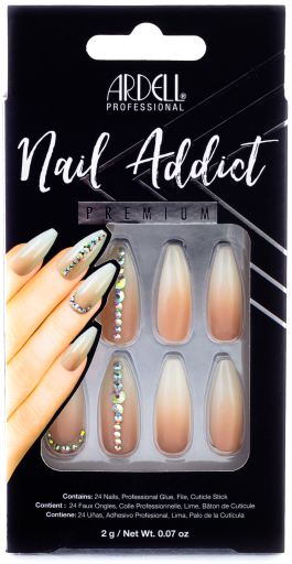 Nail Addict Fake Nails Nude Light Crystal