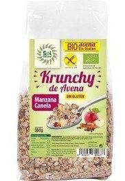 Krunchy Oats without Gluten Bio Apple Cinnamon 350 gr